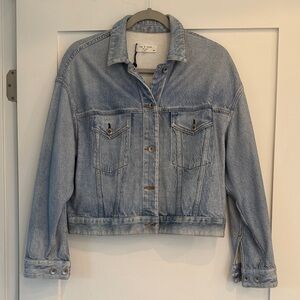 Rag & Bone Miramar Terry Denim-Effect Trucker Jean Jacket